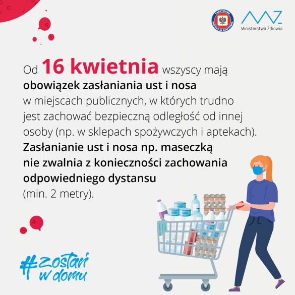 Obowiązek noszenia maseczek Obowiązek noszenia maseczek