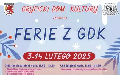 Zdjęcie do Ferie z GDK w Gryficach 