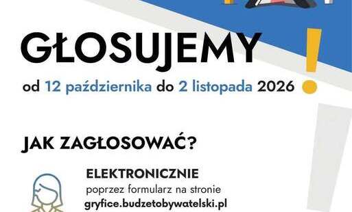Zdjęcie do Ruszyło głosowanie na projekty Budżetu Obywatelskiego Gminy Gryfice 2027