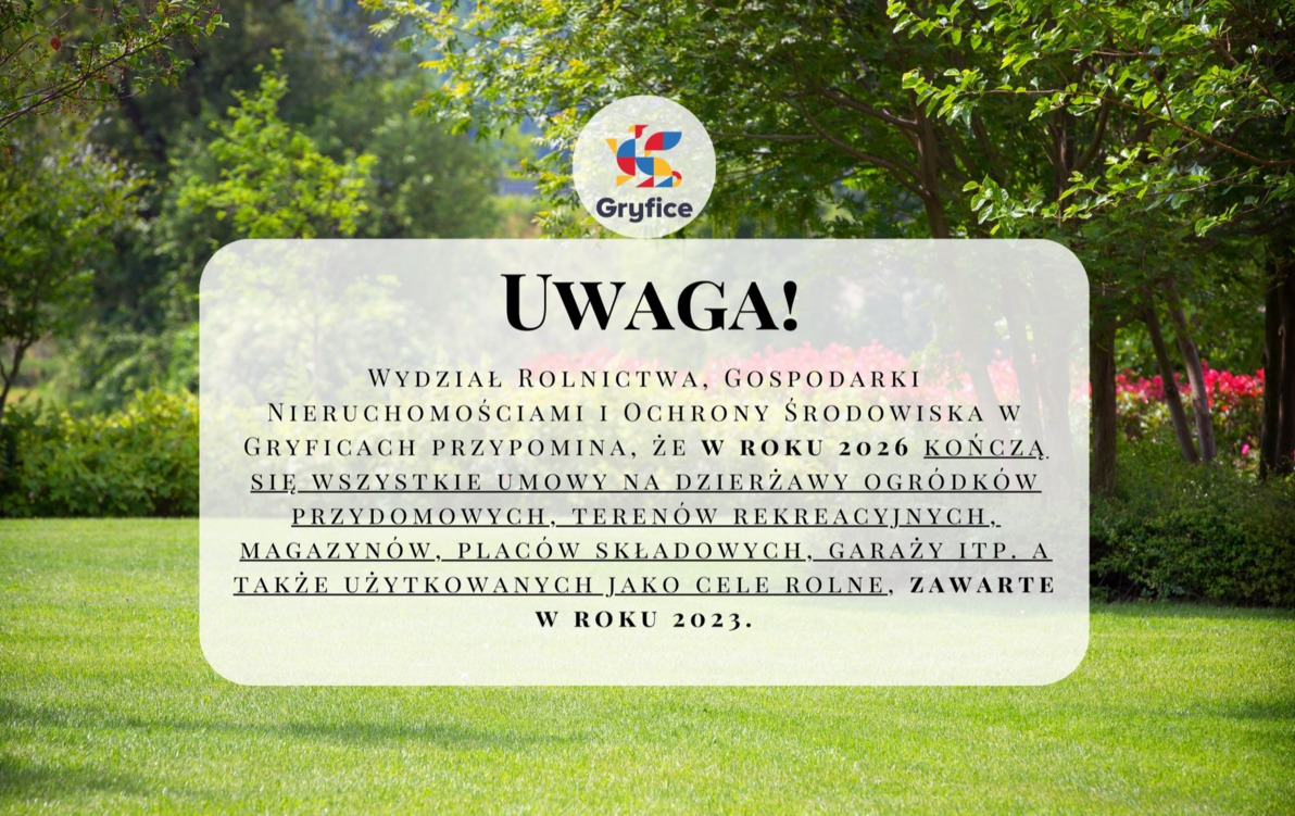 Zdjęcie do Przypomnienie dotyczące wygasających um&oacute;w dzierżawy obowiązujących...