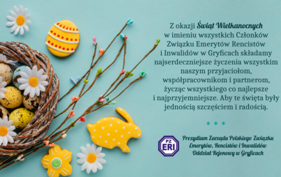 Zdjęcie do Życzenia Wielkanocne od Polskiego Związku Emeryt&oacute;w Rencist&oacute;w i Inwalid&oacute;w Oddział w Gryficach