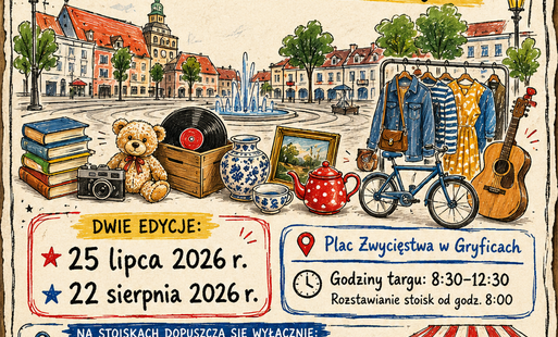 Zdjęcie do Gryficki Pchli Targ już 25 lipca i 22 sierpnia 2026 roku