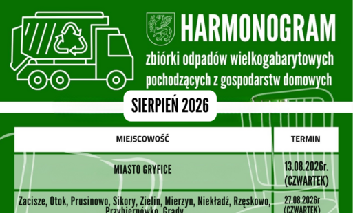 Zdjęcie do Zbi&oacute;rka odpad&oacute;w wielkogabarytowych w Gminie Gryfice &ndash; sierpień 2026