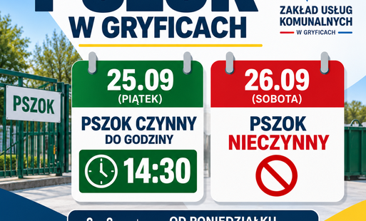 Zdjęcie do Informacja dotycząca funkcjonowania PSZOK w Gryficach