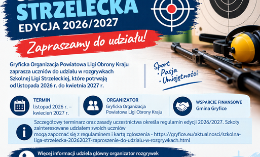 Zdjęcie do Szkolna Liga Strzelecka 2026/2027 &ndash; zaproszenie do udziału w rozgrywkach